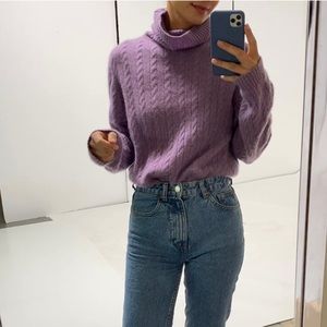 Anne Taylor large size cashmere knit in purple